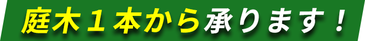庭木1本からの植木屋ガーデンエクスプレスにお任せください！